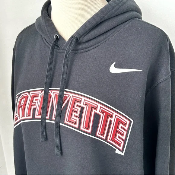 🌸Nike Lafayette Hoodie. Black with Maroon Lettering Size: XL - Picture 7 of 7